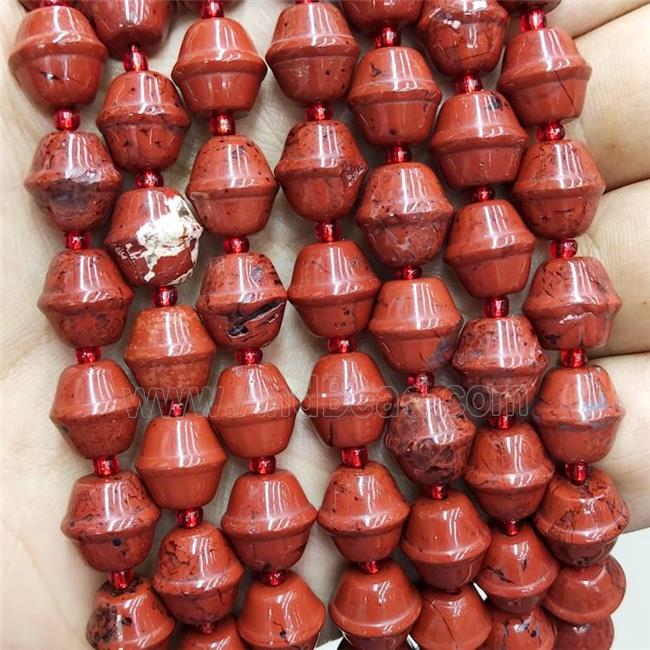 Natural Red Jasper Bicone Beads
