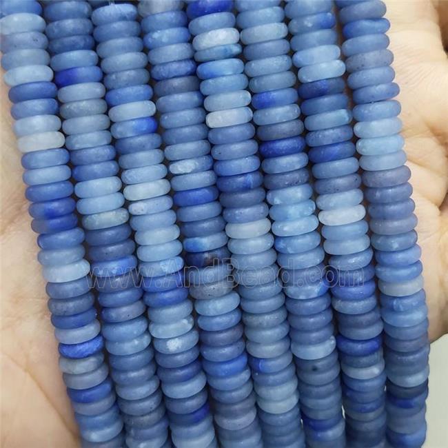 Natural Blue Aventurine Heishi Beads Matte
