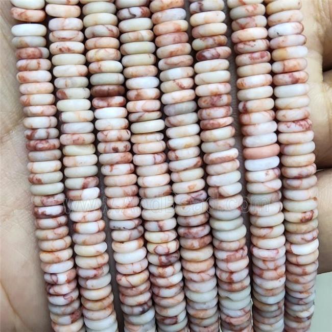 Red Silk Jasper Heishi Beads Matte
