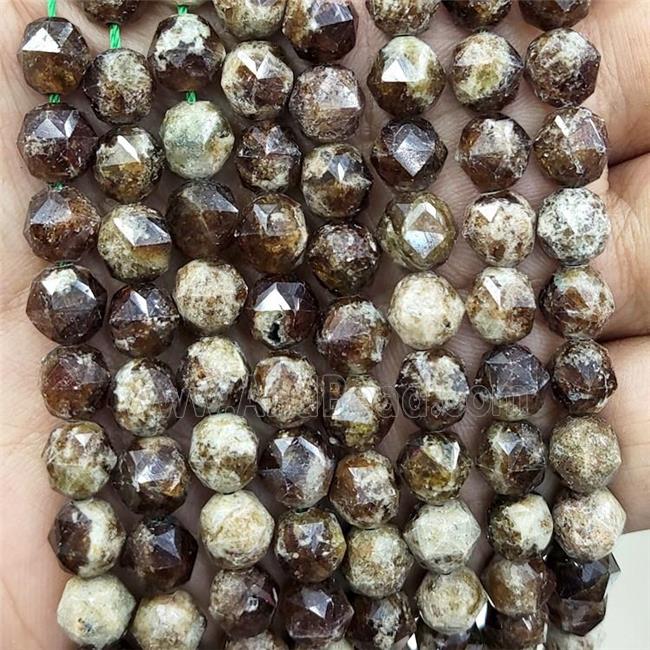 Natural Green Garnet Beads Cut Round