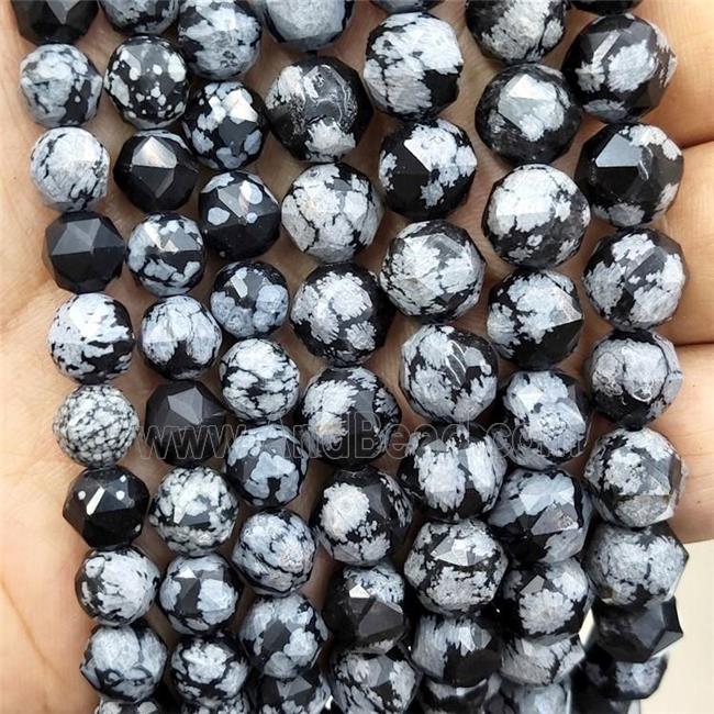 Natural Snowflake Jasper Beads Cut Round