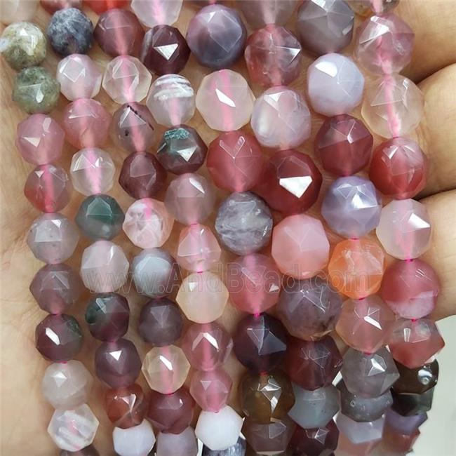Alashan Agate Beads Candy Pink Cut Round