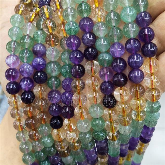 Natural Gemstone Beads Smooth Round Mixed