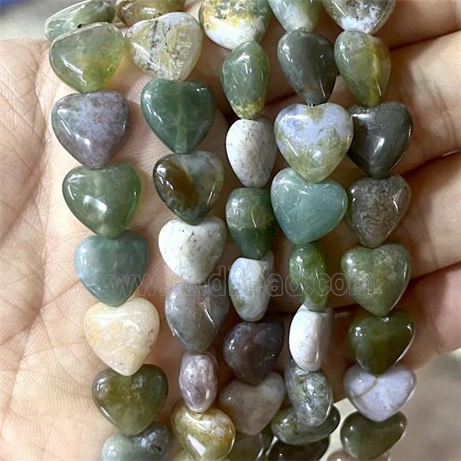 Indian Agate Heart Beads