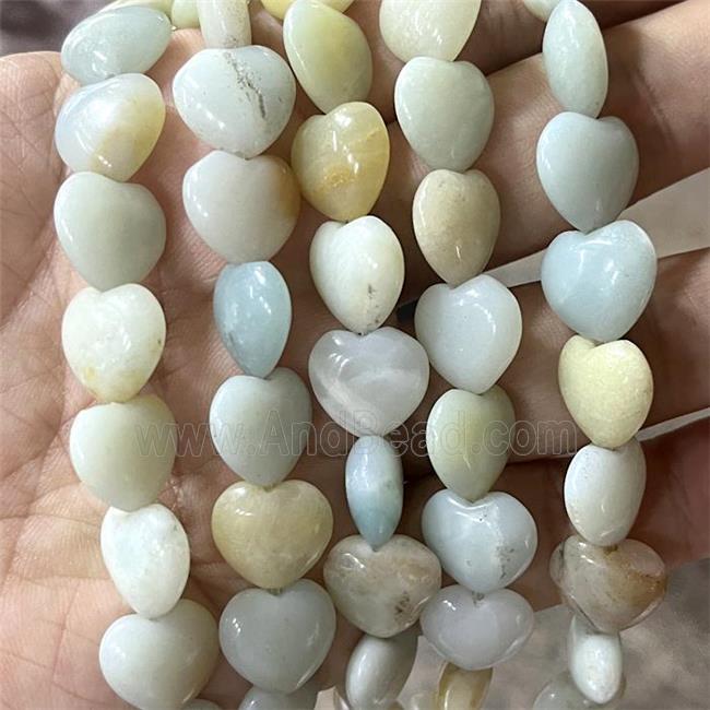 Amazonite Heart Beads