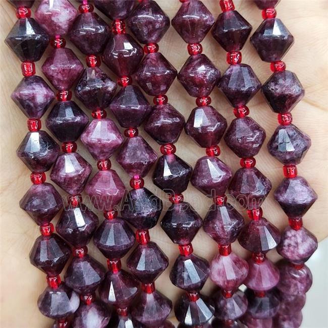 Garnet Beads Bicone Red Dye
