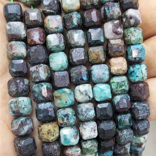 Natural Peruvian Turquoise Beads Faceted Cube