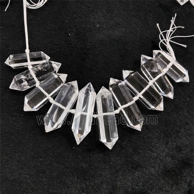 Natural Clear Quartz Bullet Beads Point