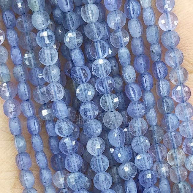Natural Tanzanite Beads Blue Faceted Circle AAA-Grade