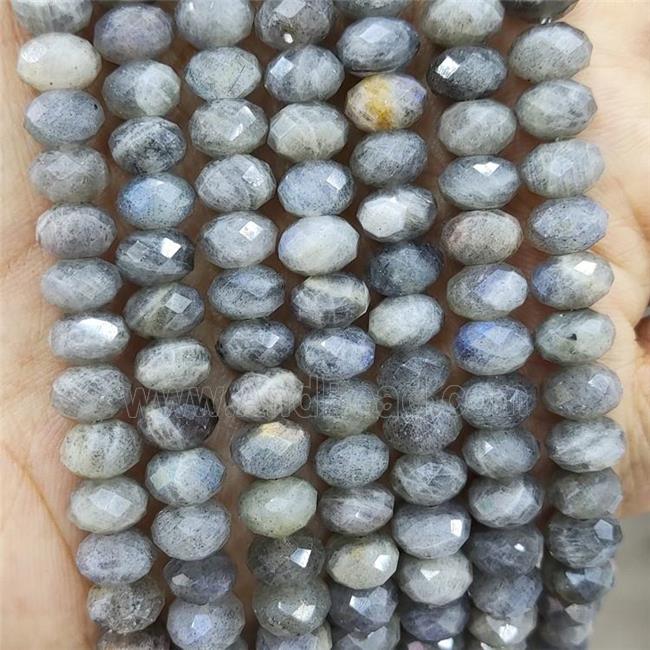 Natural Labradorite Beads Faceted Rondelle