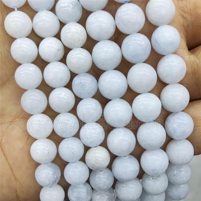 Natural Celestite Beads Blue Smooth Round