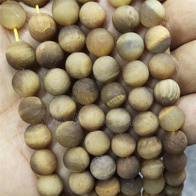 Golden Tiger Eye Stone Beads Matte Round