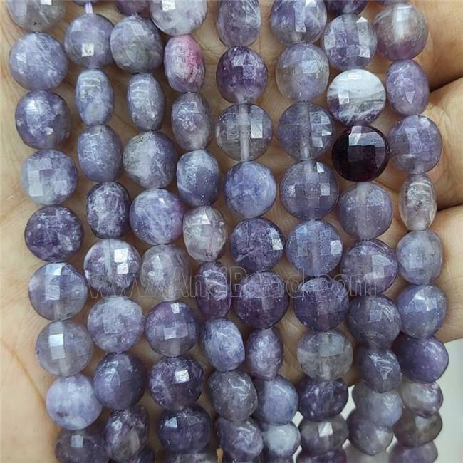 Purple Tourmaline Beads Faceted Circle