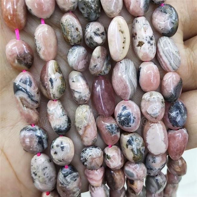 Natural Rhodochrosite Chips Beads Pink Freeform