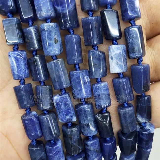 Natural Blue Sodalite Beads Tube