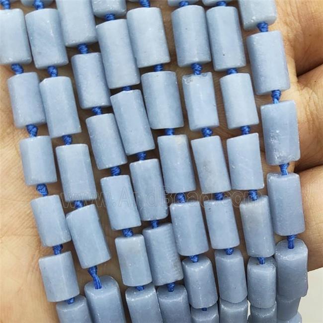 Natural Blue Angelite Beads Tube