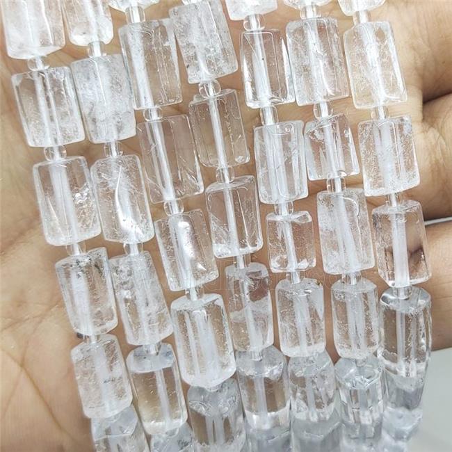 Natural Clear Crystal Quartz Beads Tube