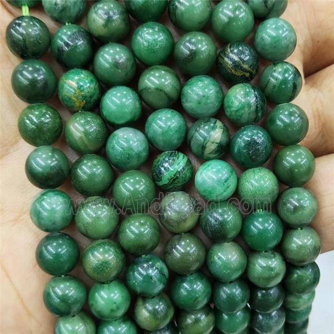 Natural African Chrysoprase Beads Dye Smooth Round
