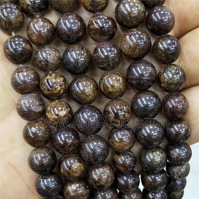 Natural Bronzite Beads Smooth Round