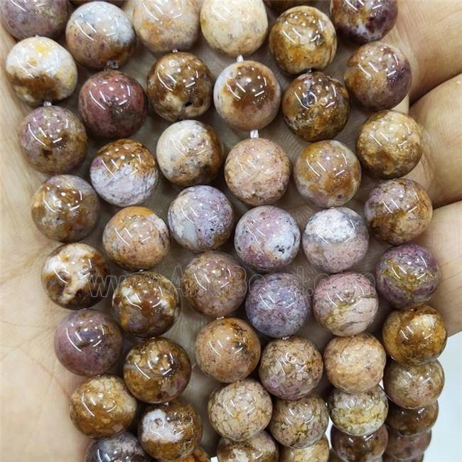 Sakura Chalcedony Beads B-Grade Smooth Round