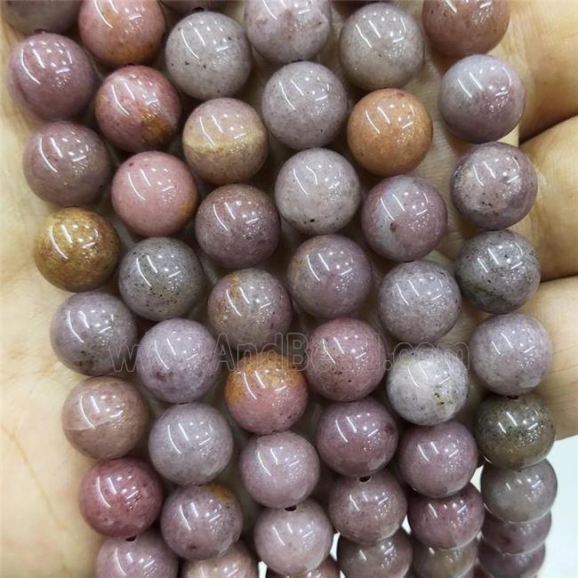 Chinese Purple Aventurine Beads B-Grade Smooth Round