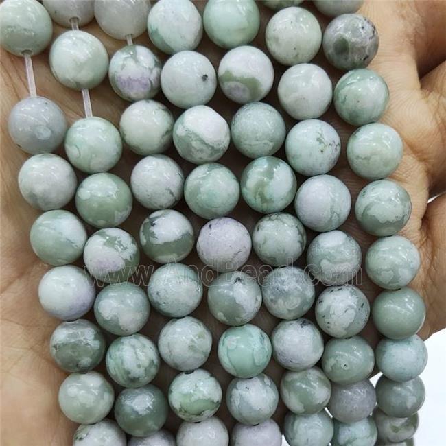 Peace Jasper Beads Green Smooth Round