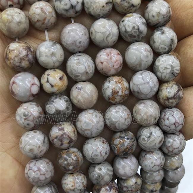 Maifanite Jasper Beads Gray Smooth Round