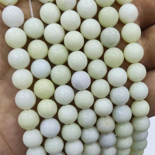 Ivory Jasper Beads Smooth Round