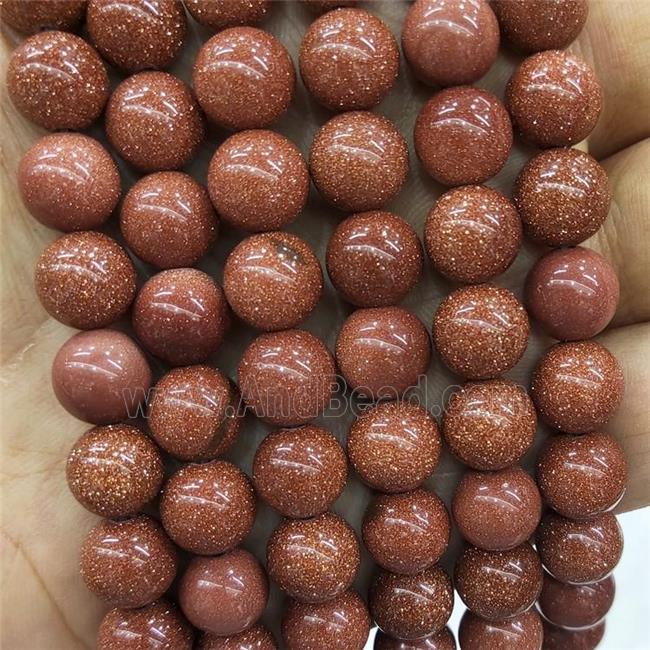 Golden Sandstone Beads Smooth Round