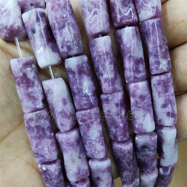 Purple Lepidolite Beads Twist Tube