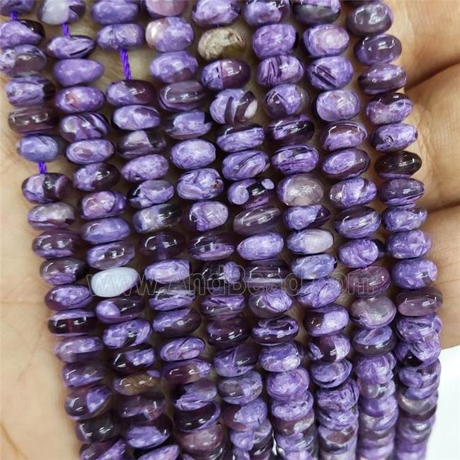 Natural Peruvian Lepidolite Beads Purple Dye Smooth Rondelle