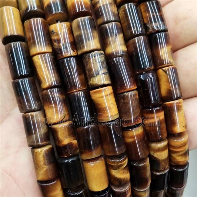 Natural Tiger Eye Stone Tube Beads Column