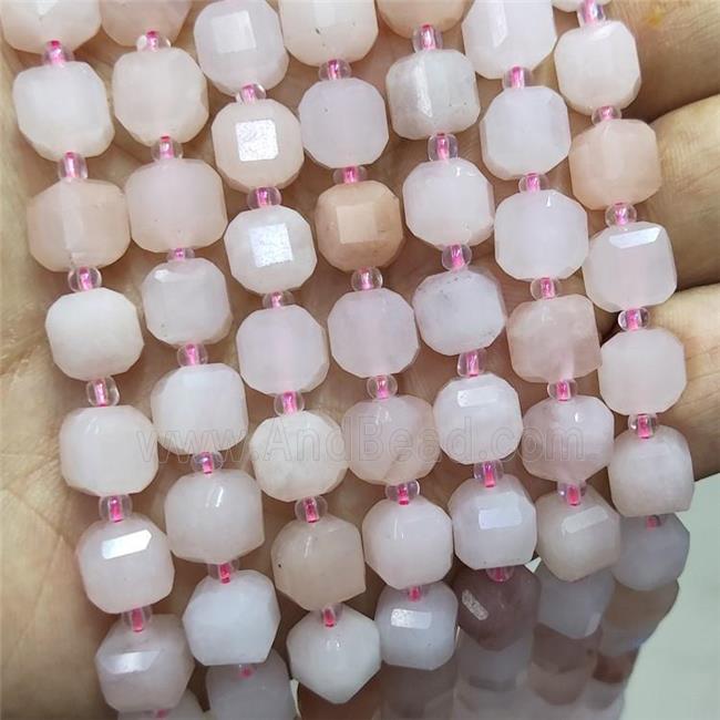 Natural Pink Aventurine Beads Faceted Cube