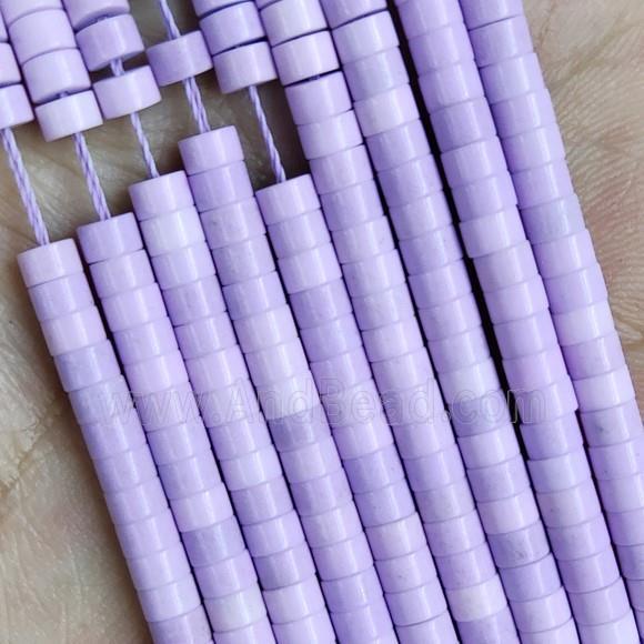 Lavender Oxidative Agate Heishi Beads