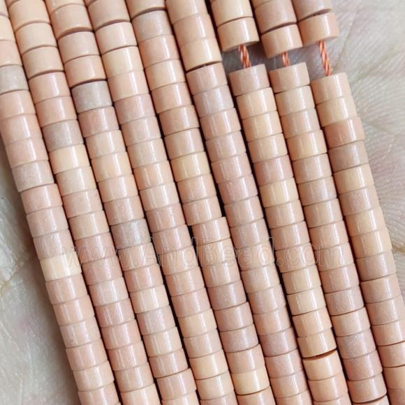 Peach Oxidative Agate Heishi Beads