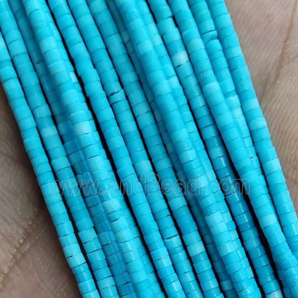 Blue Oxidative Agate Tube Beads