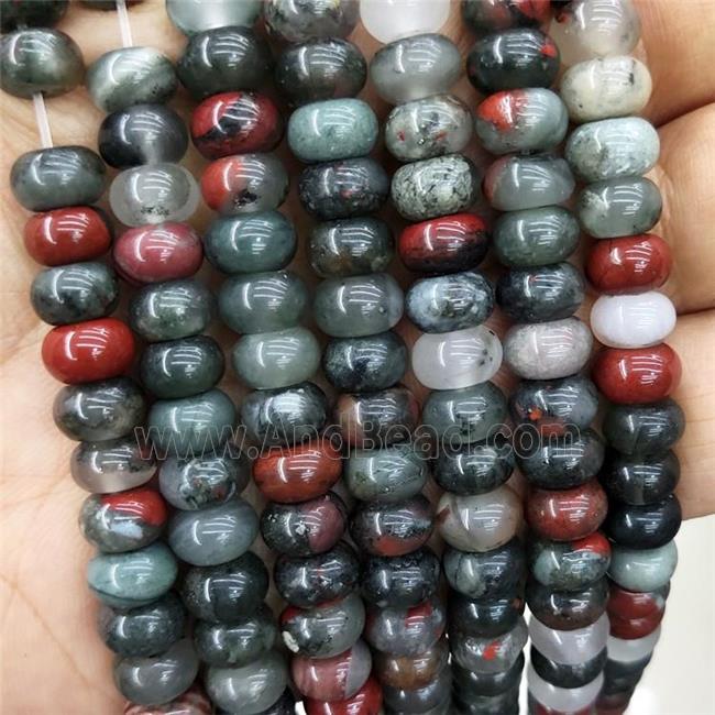 African Bloodstone Beads Smooth Rondelle