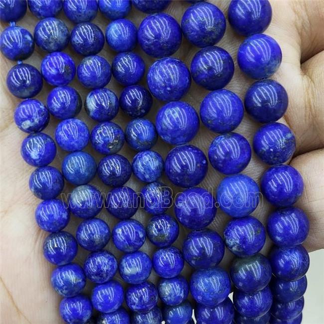 Natural Blue Lapis Lazuli Beads AA-Grade Smooth Round