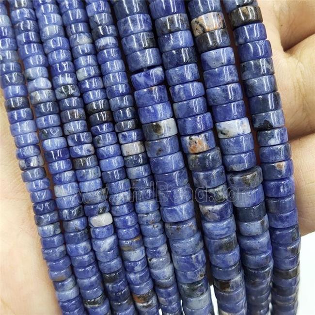 Natural Blue Sodalite Heishi Beads