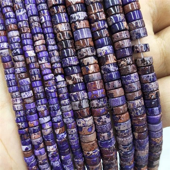 Imperial Jasper Heishi Beads Purple