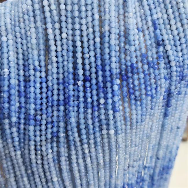 Natural Blue Aventurine Beads Faceted Round