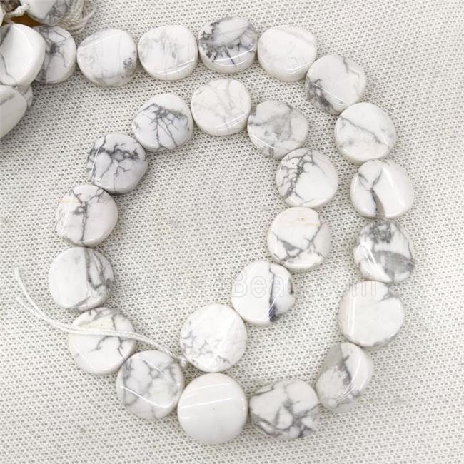 White Howlite Turquoise Coin Beads Twist