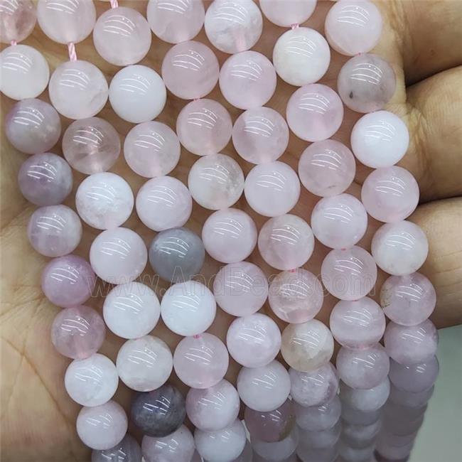Natural Madagascar Rose Quartz Beads Pink Smooth Round