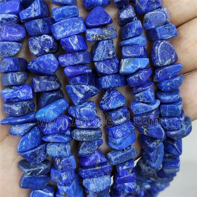 Natural Lapis Lazuli Chips Beads Freeform Blue