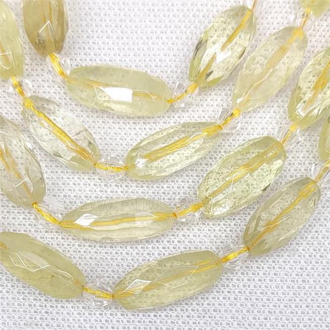 Natural Lemon Quartz Rice Beads Faceted
