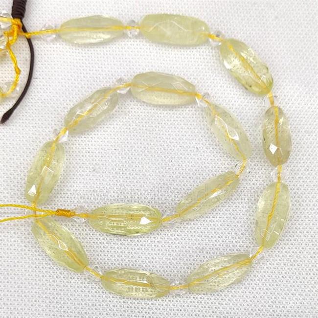 Natural Lemon Quartz Rice Beads Faceted