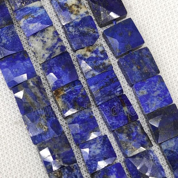 Natural Blue Lapis Lazuli Beads Faceted Square