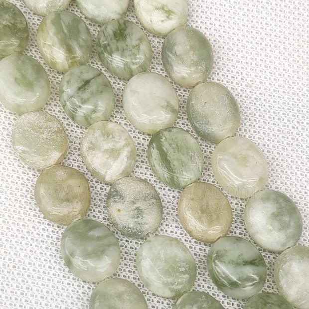 New Mountain Jade Oval Beads Green