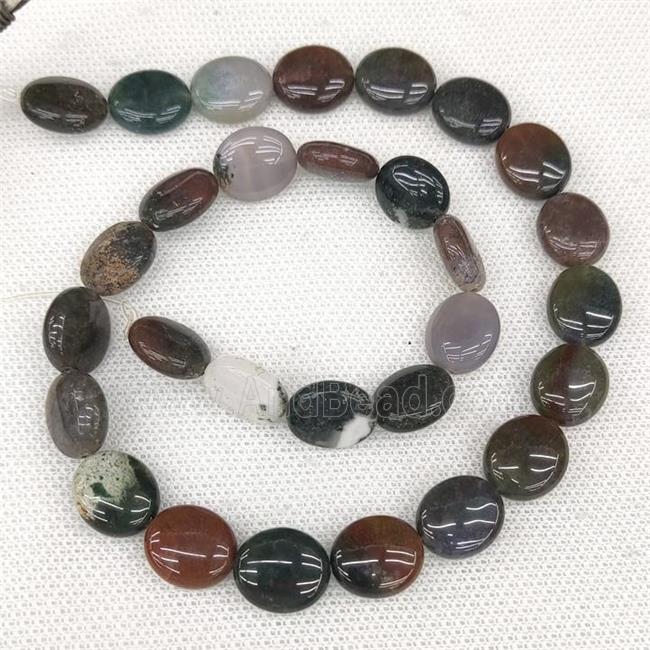 Natural Indian Agate Oval Beads Multicolor