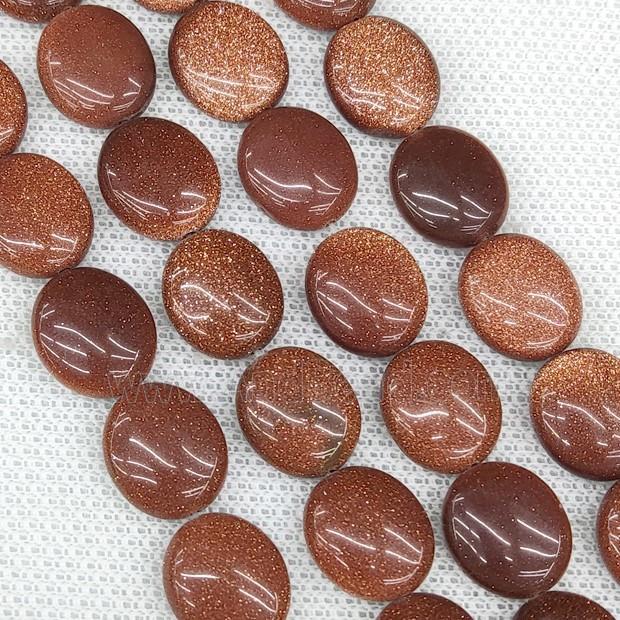 Gold Sandstone Oval Beads